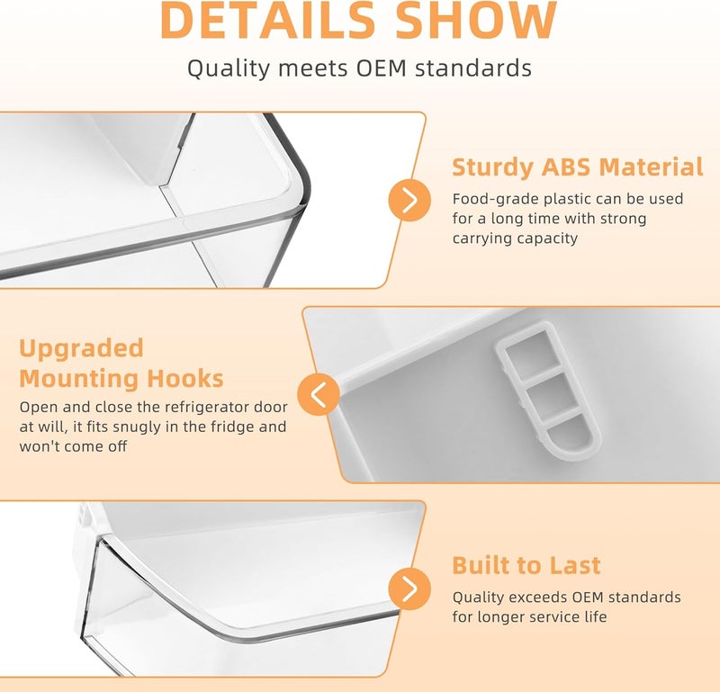 Fetechmate DA97-12657A Refrigerator (LEFT) Door Shelf Bin Replacement Fit for Sam-sung RF260BEAESR RF261BEAESR RF261BEAESP Refrigerator, Replace AP5621270 DA63-06867 Fridge Door Basket Bin By - Image 4
